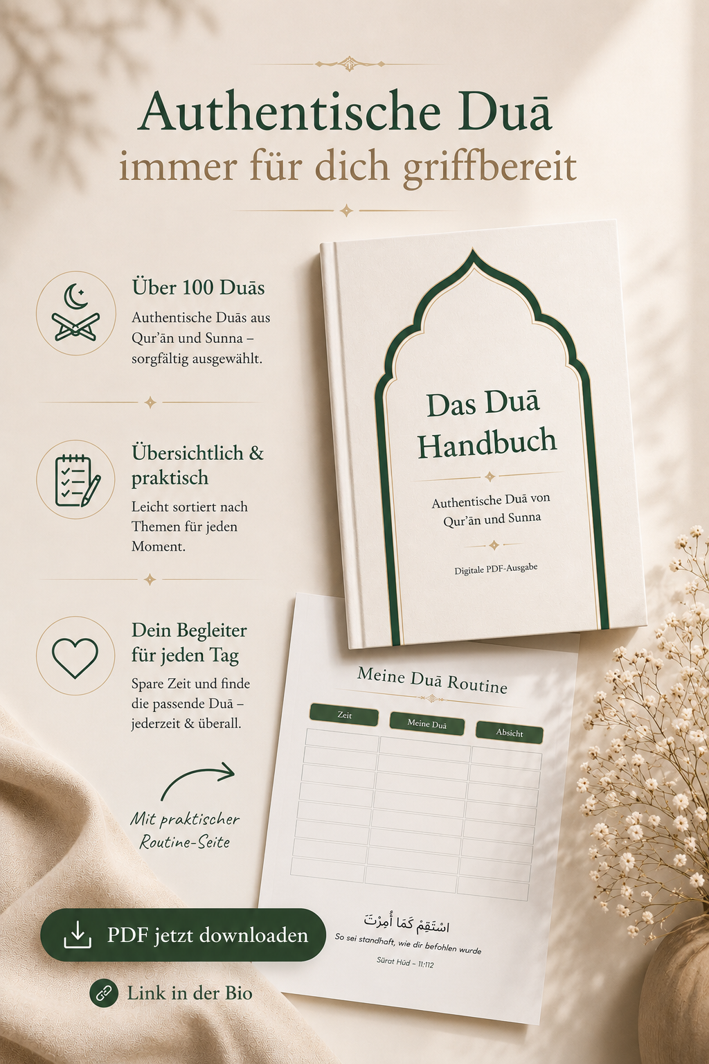 Das Duā Handbuch - Authentische Duā von Qurān und Sunna / PDF Datei